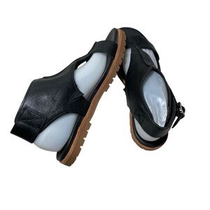 Timberland Natoma Women’s Black Leather Ankle Strap Sandals Sz-9.5